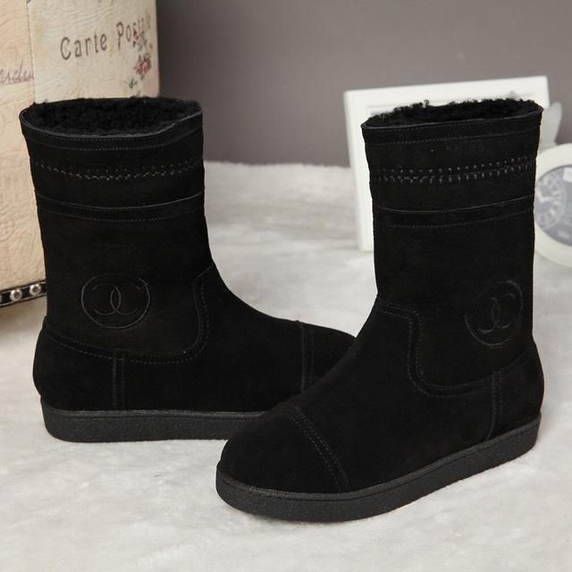 2015 chanel New Arrivals Lambs wool warm snow boots