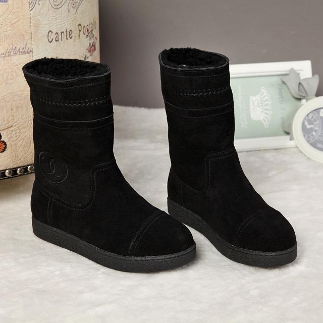 2015 chanel New Arrivals Lambs wool warm snow boots