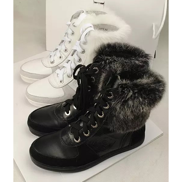 2015 chanel New Arrivals Rabbit fur boots