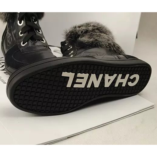 2015 chanel New Arrivals Rabbit fur boots