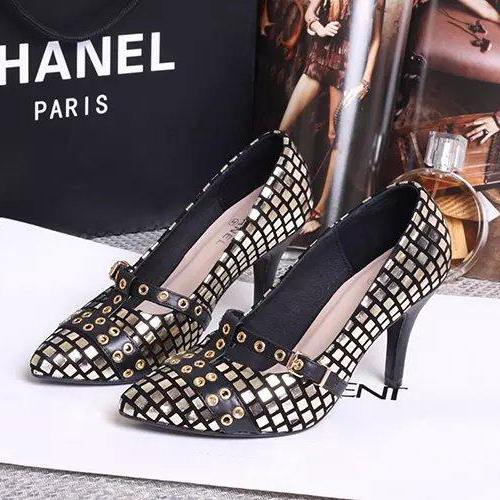 2015 chanel high-heeled shoes