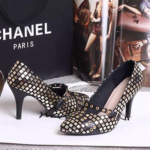 2015 chanel high-heeled shoes