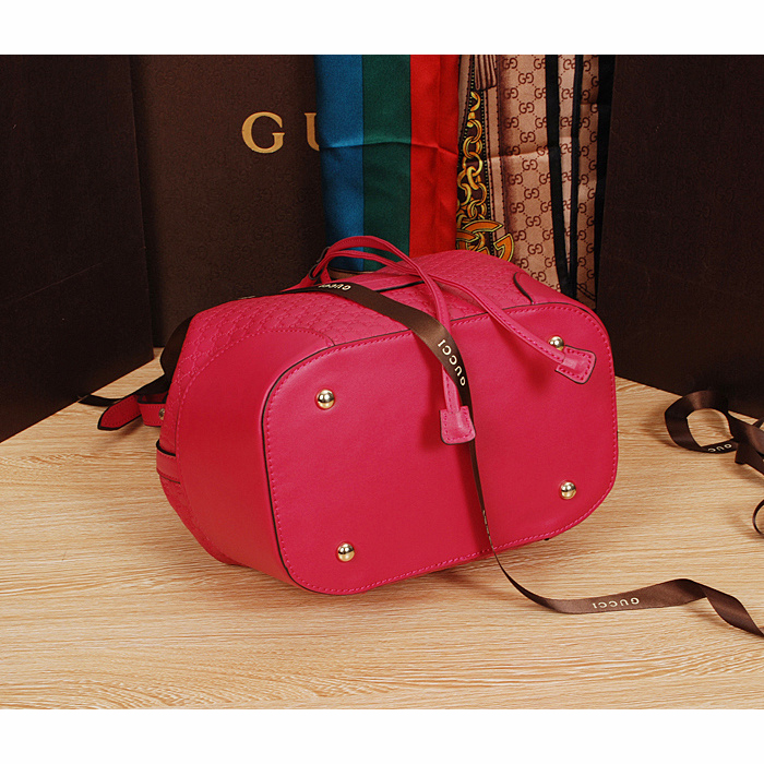 2015 gucci soft leather bucket bag in Rose