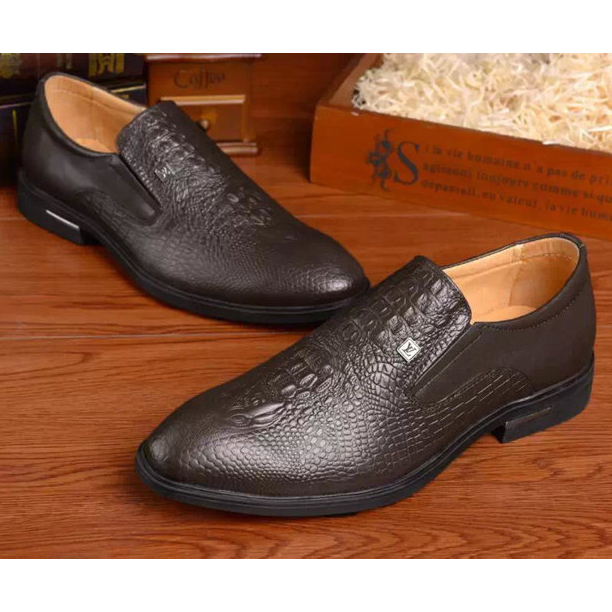 2015 louis vuitton men Crocodile business shoes