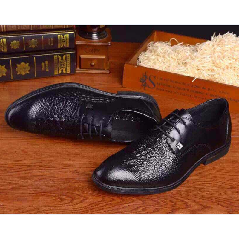 2015 louis vuitton men Crocodile leather shoes