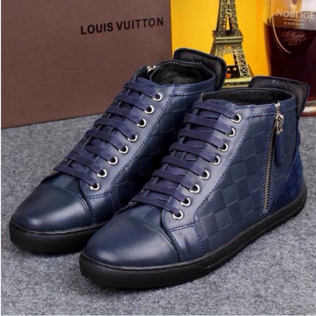 2015 louis vuitton men High-top casual shoes