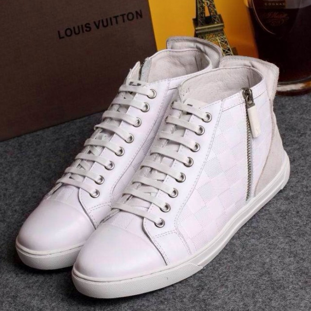 2015 louis vuitton men High-top casual shoes