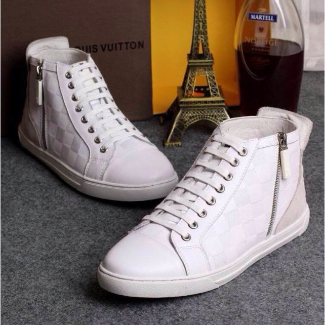 2015 louis vuitton men High-top casual shoes