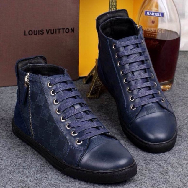 2015 louis vuitton men High-top casual shoes