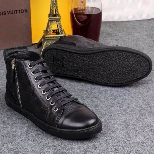 2015 louis vuitton men High-top casual shoes