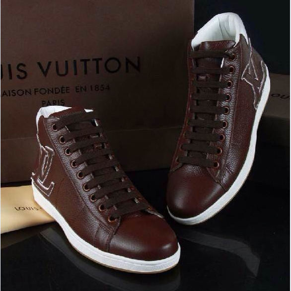 2015 louis vuitton men High-top casual shoes