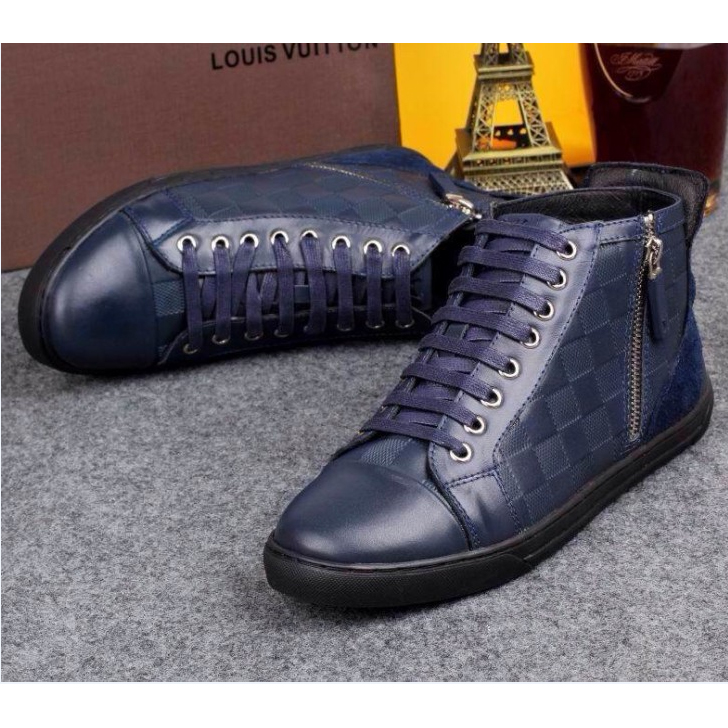 2015 louis vuitton men High-top casual shoes