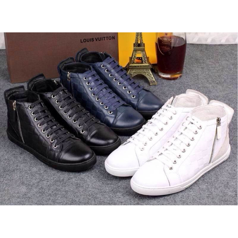 2015 louis vuitton men High-top casual shoes