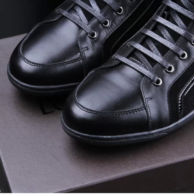 2015 louis vuitton men Nubuck leather high-top casual shoes