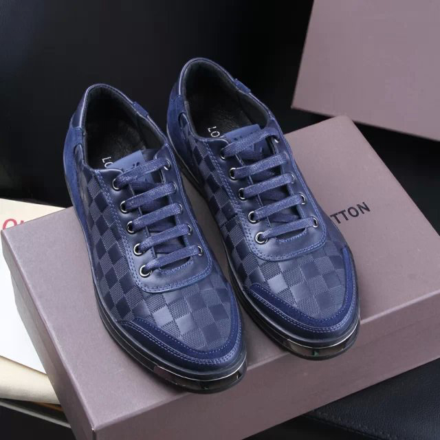 2015 louis vuitton men embossed nubuck leather casual shoes