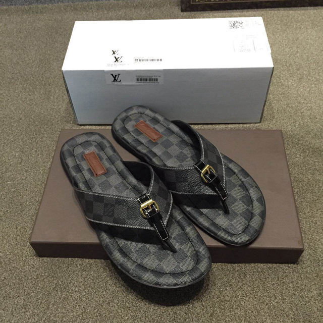 2015 louis vuitton men slippers shoes