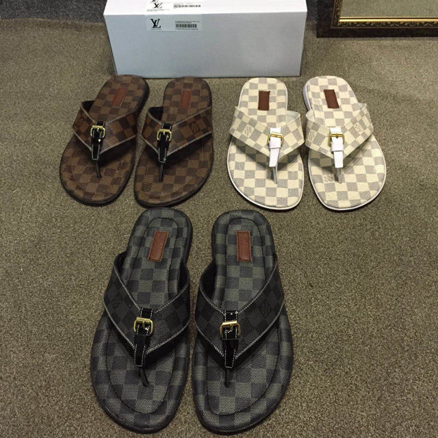 2015 louis vuitton men slippers shoes