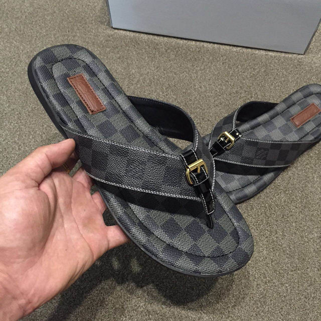 2015 louis vuitton men slippers shoes