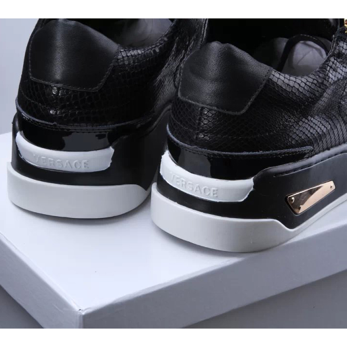 2015 versace men Snake stripes and Patent leather Casual shoes