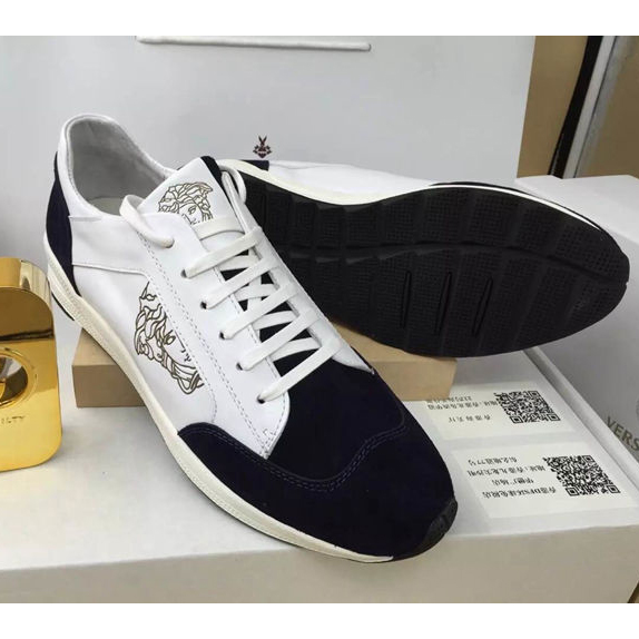 2015 versace men sneakers shoes in Nubuck Leather