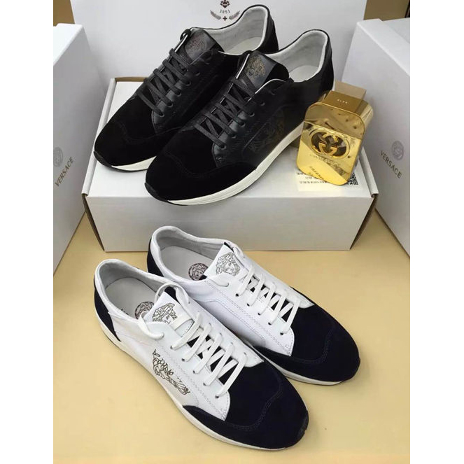 2015 versace men sneakers shoes in Nubuck Leather