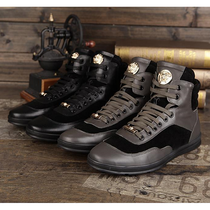 2015 versace men straps high-top shoes