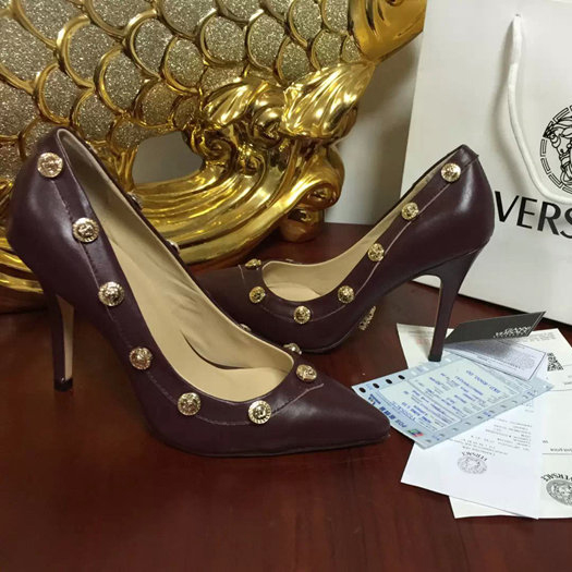 2015 versace women Rivets High-heeled shoes