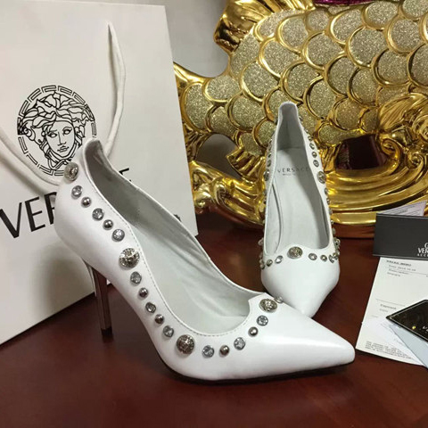 2015 versace women Rivets High-heeled shoes