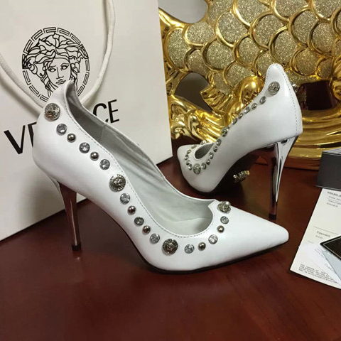 2015 versace women Rivets High-heeled shoes