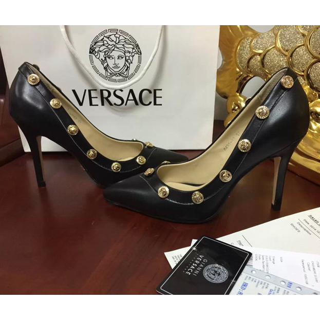 2015 versace women Rivets High-heeled shoes