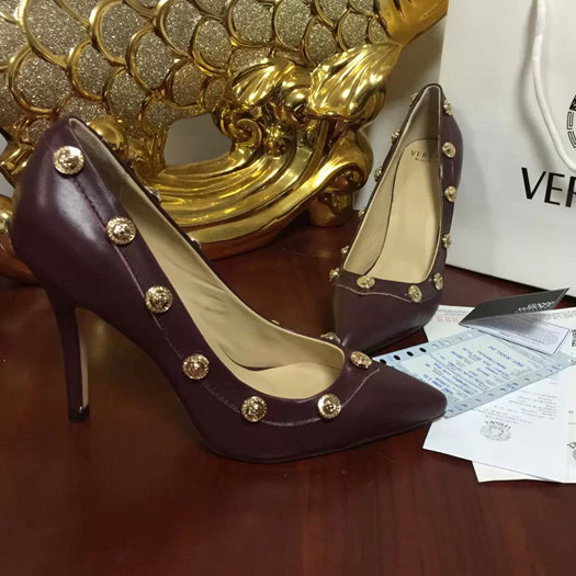 2015 versace women Rivets High-heeled shoes