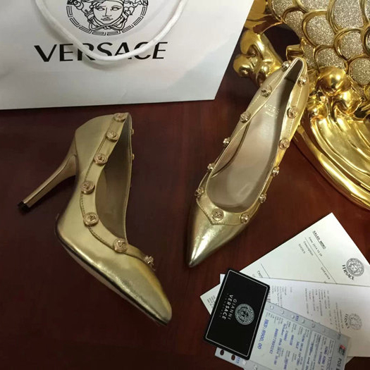 2015 versace women Rivets High-heeled shoes