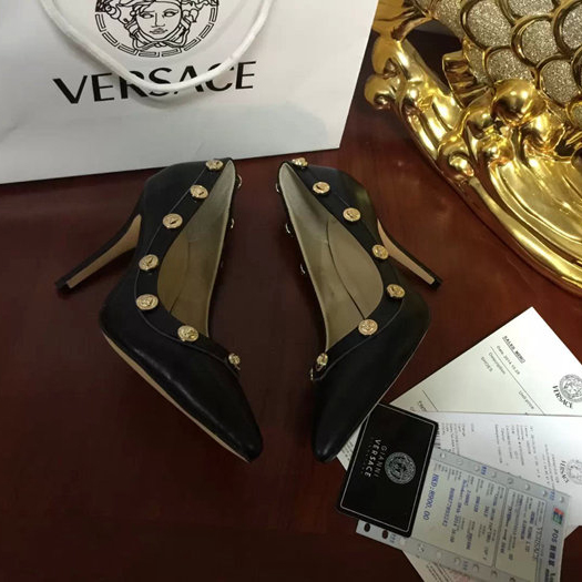 2015 versace women Rivets High-heeled shoes