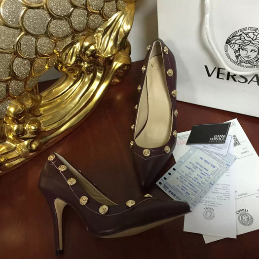 2015 versace women Rivets High-heeled shoes