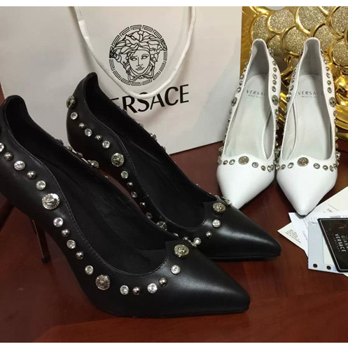 2015 versace women Rivets High-heeled shoes