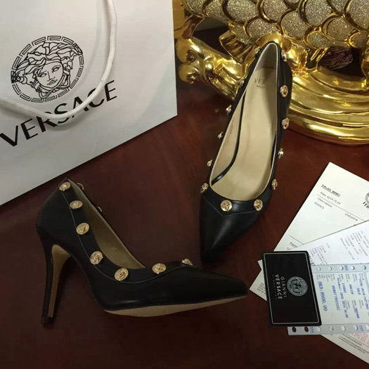 2015 versace women Rivets High-heeled shoes