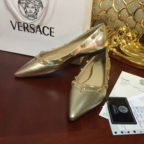 2015 versace women Rivets flat shoes