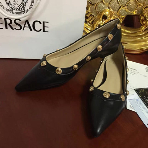 2015 versace women Rivets flat shoes