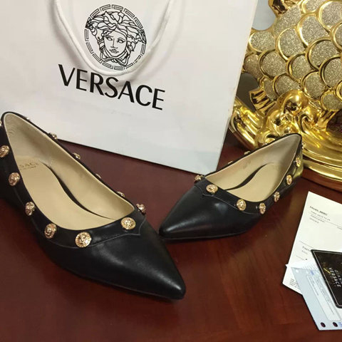 2015 versace women Rivets flat shoes