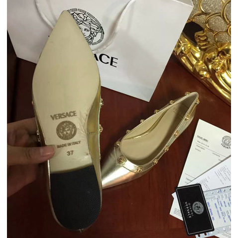 2015 versace women Rivets flat shoes