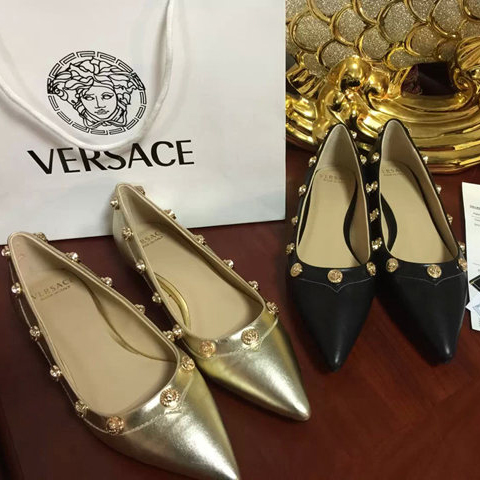 2015 versace women Rivets flat shoes