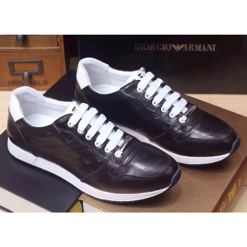 2016 Armani men Calfskin leather casual shoes