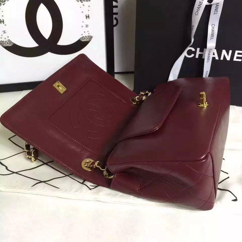 2016 Boy Chanel Flap Shoulder Bag Sheepskin Leather A1875 Burgundy