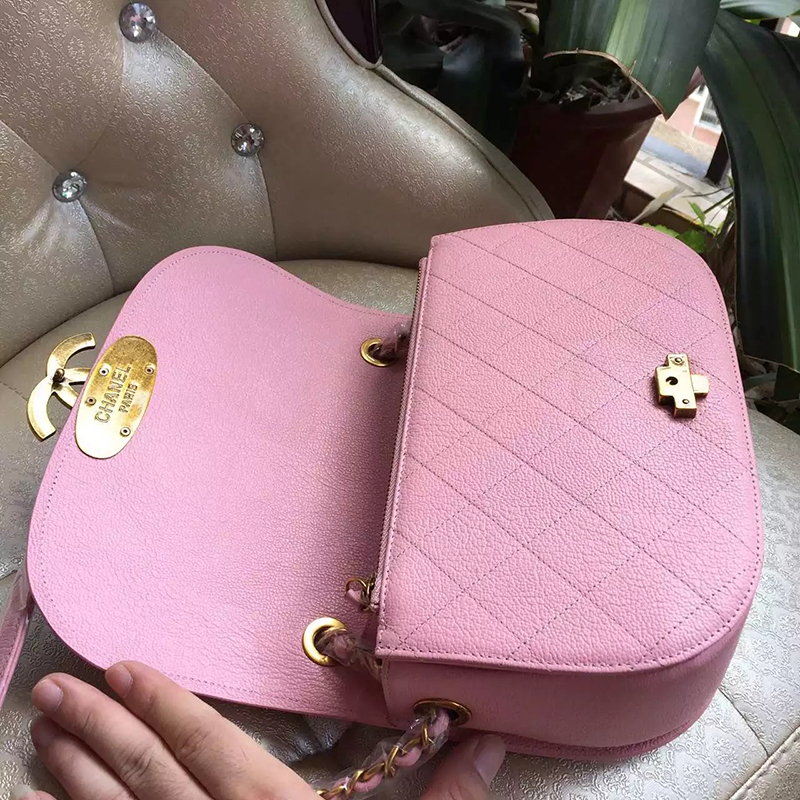 2016 Chanel A16850 Pink Original Sheepskin Leather Flap Bag