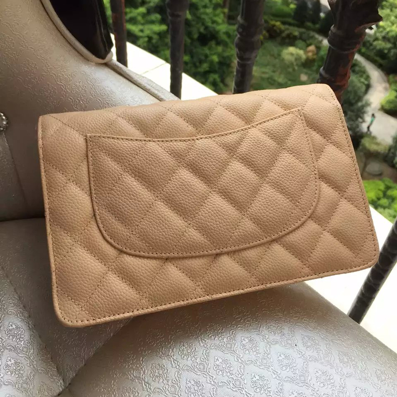 2016 Chanel A33814 Apricot Original Caviar Leather Mini Flap Bag