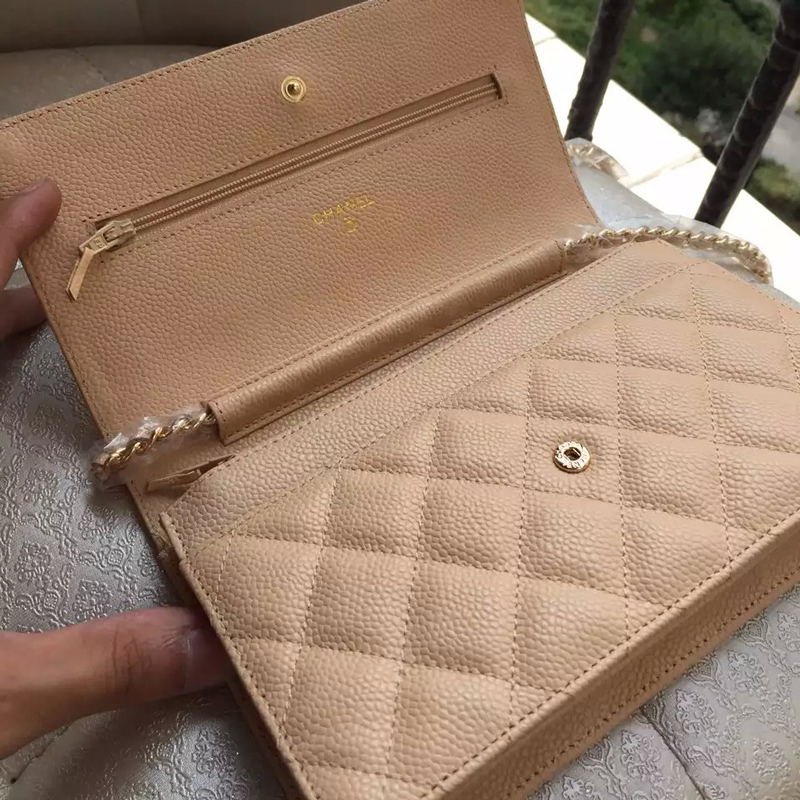 2016 Chanel A33814 Apricot Original Caviar Leather Mini Flap Bag