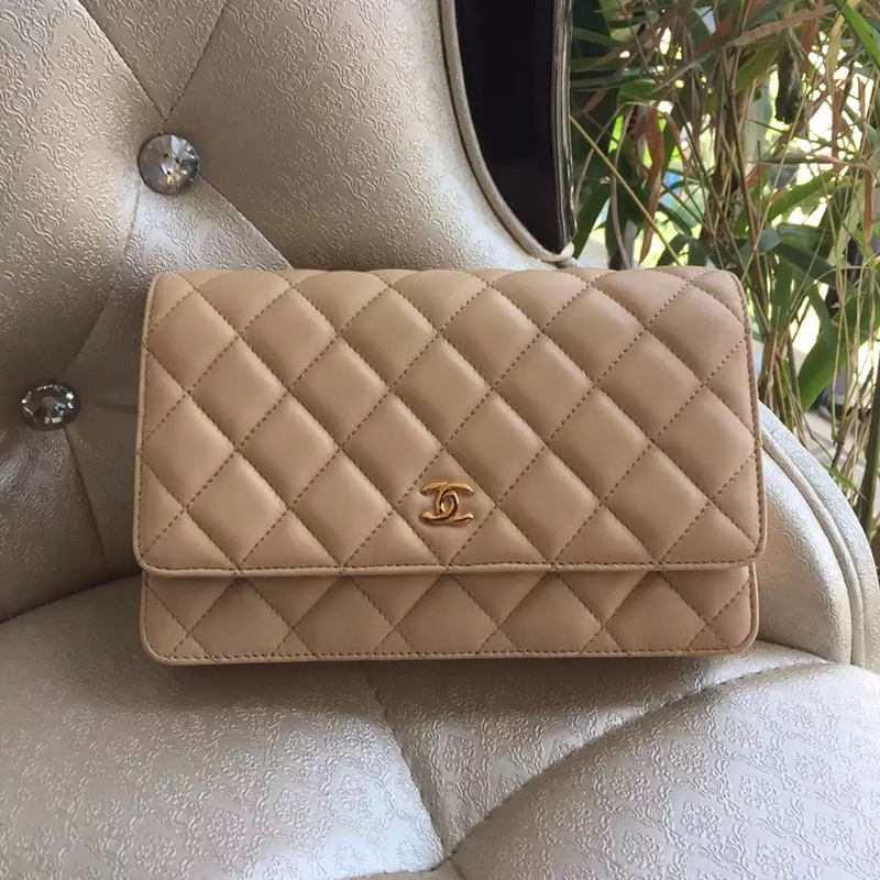 2016 Chanel A33814 Apricot Original Sheekskin Leather Mini Flap Bag