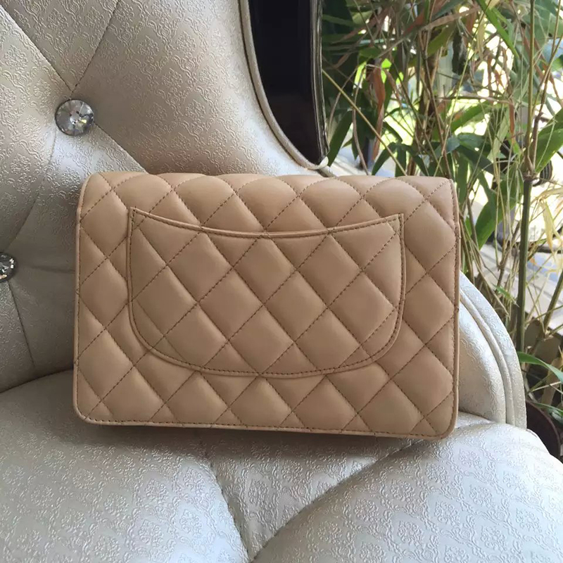 2016 Chanel A33814 Apricot Original Sheekskin Leather Mini Flap Bag