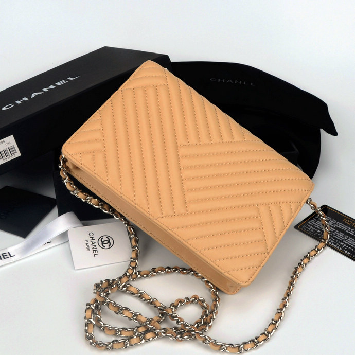 2016 Chanel A33814 Apricot Sheepskin Leather Mini Flap Bag