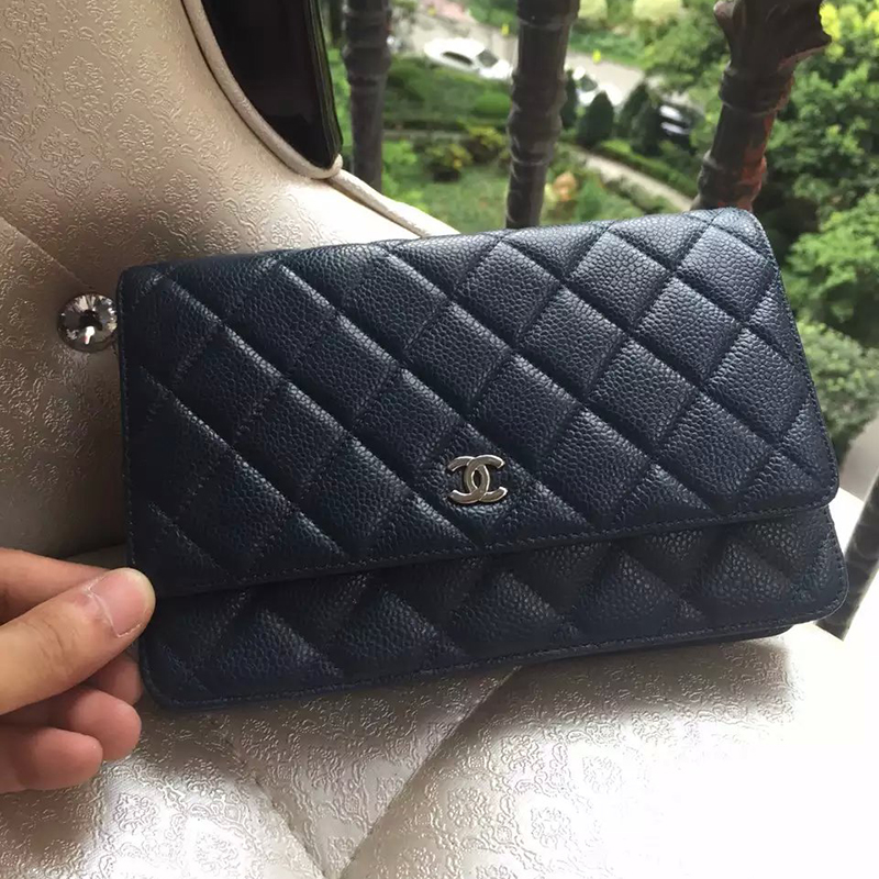 2016 Chanel A33814 Blue Original Caviar Leather Mini Flap Bag